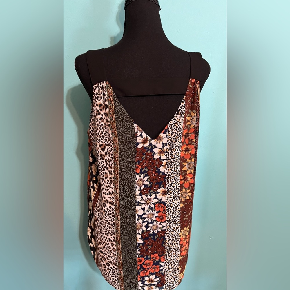 #175 Multi Pattern Tank Top Blouse - image 3